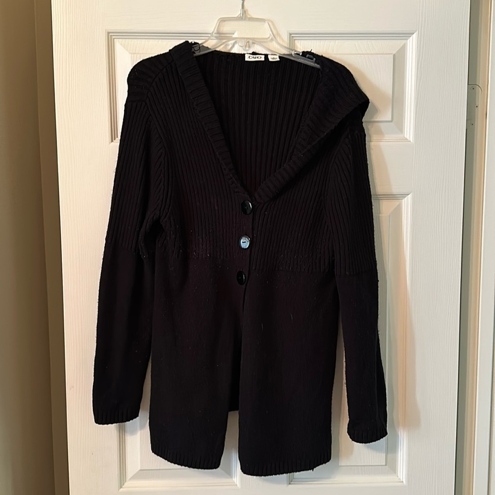 Cato Black Long sleeve button up sweater cardigan